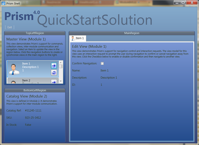 QuickStart with Fixed View