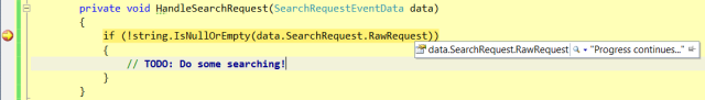 Handle Search Request Breakpoint